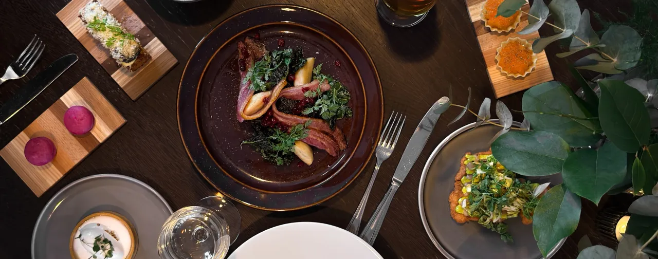 Restaurangbord med meny