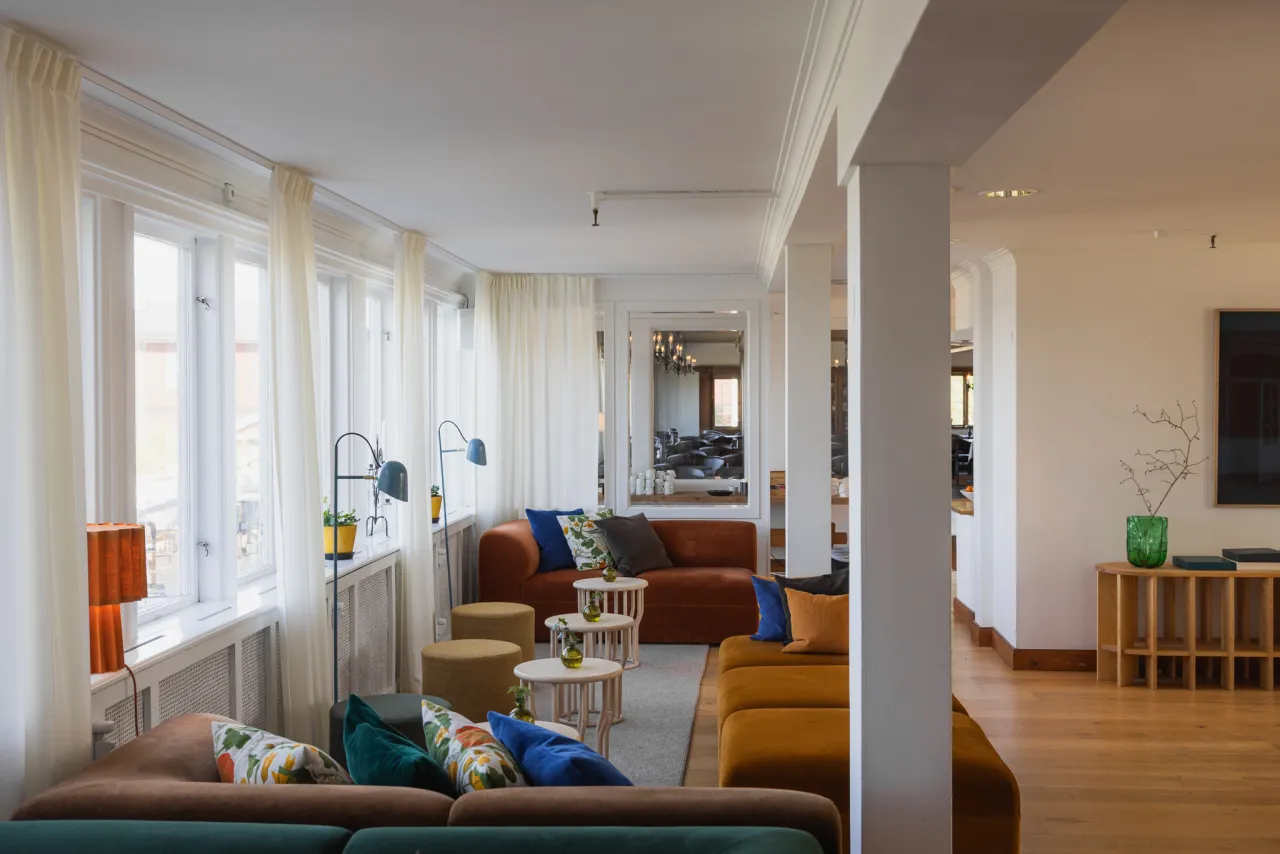 Salong på Hotell Villa Långbers.