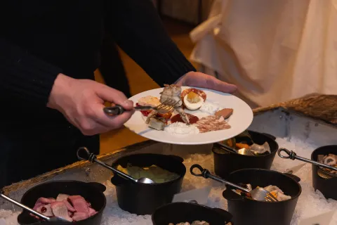 Julbord på Villa Långbers.